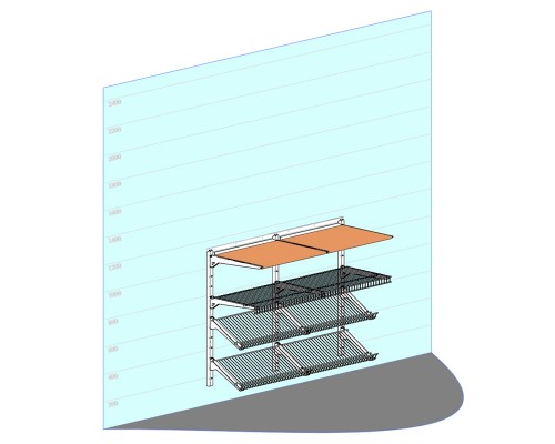 Обувница сетчатая в прихожую со столешницей