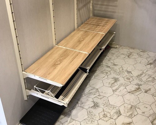 Обувница выдвижная двухрядная 900х450